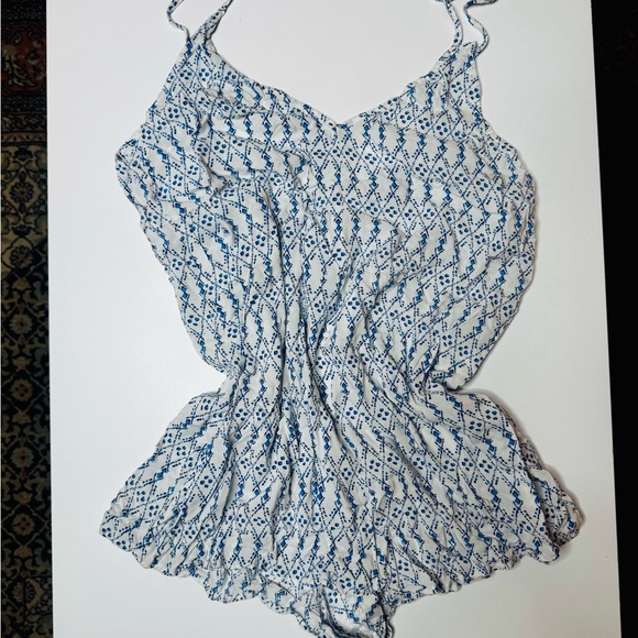 Victoria's Secret Blue and White Romper, Size M - Picture 3 of 4